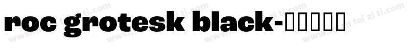 roc grotesk black字体转换